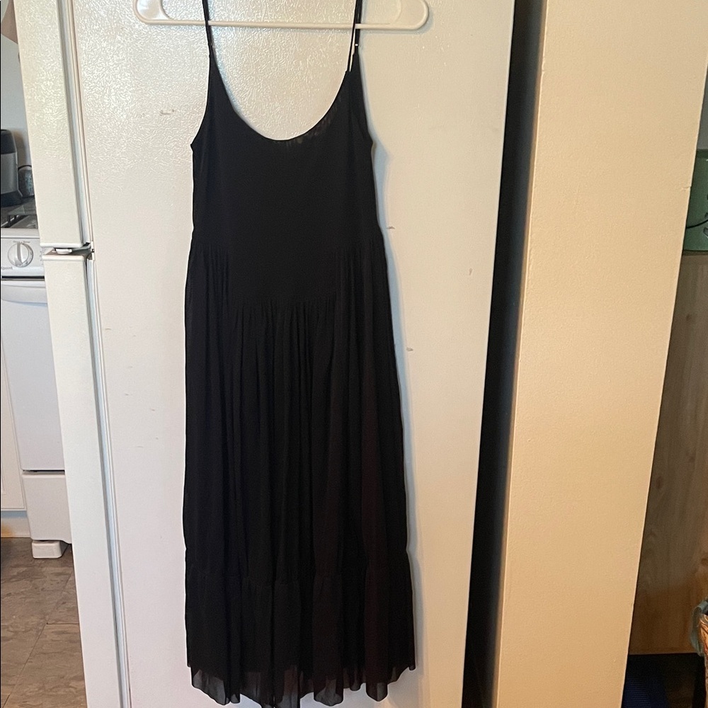 Vince XS Gorgeous Lined Black Dress with Adjustable Spaghetti‎ Straps